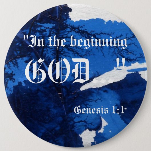 Genesis 1:1ボタン 缶バッジ (正面)