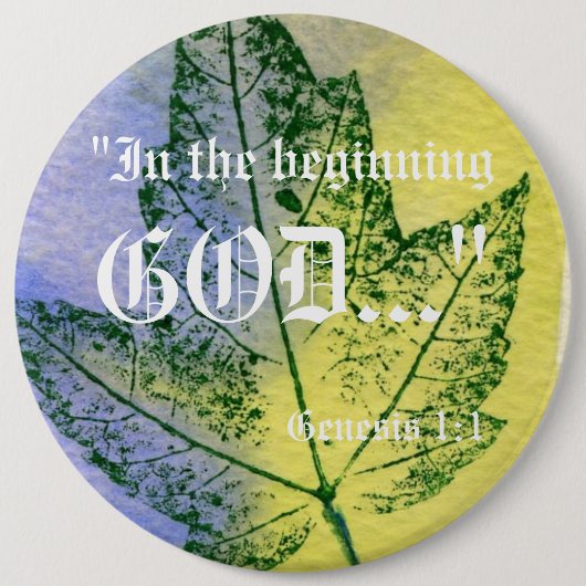 Genesis 1:1ボタン 缶バッジ (正面)