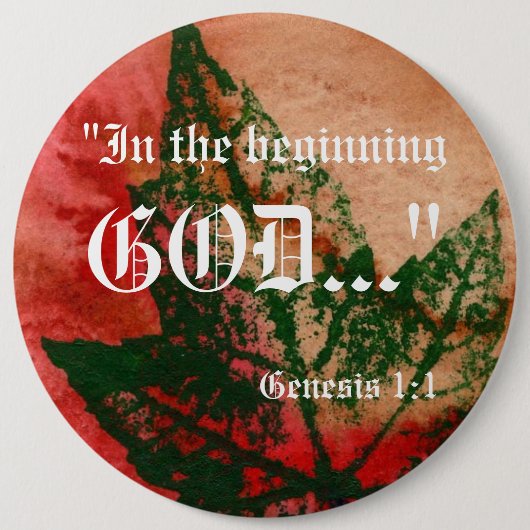 Genesis 1:1ボタン 缶バッジ (正面)