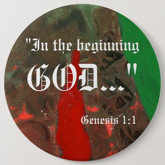 Genesis 1:1ボタン 缶バッジ (正面)