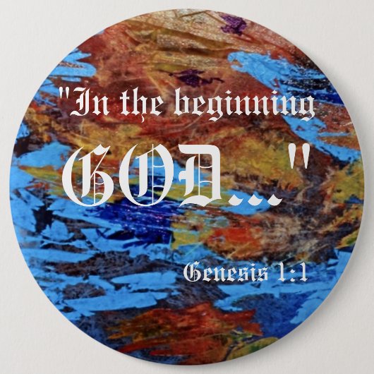 Genesis 1:1ボタン 缶バッジ (正面)