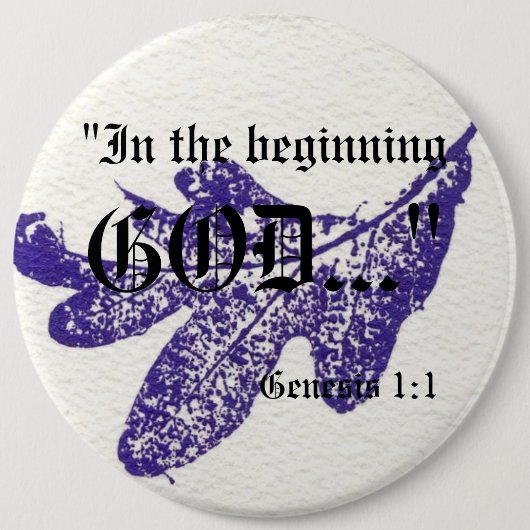 Genesis 1:1ボタン 缶バッジ (正面)