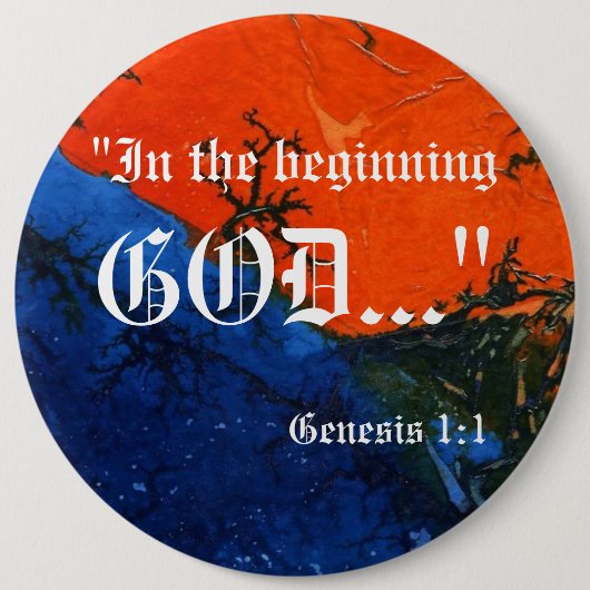 Genesis 1:1ボタン 缶バッジ (正面)