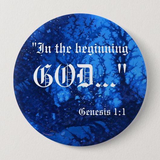 Genesis 1:1ボタン 缶バッジ (正面)