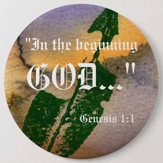 Genesis 1:1ボタン 缶バッジ (正面)