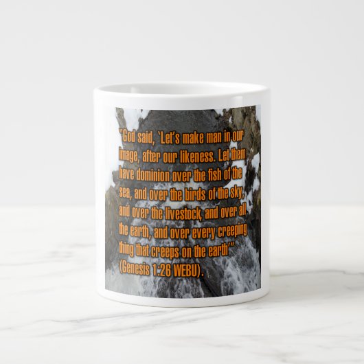 Genesis 1:26 WEBU Mug ジャンボコーヒーマグカップ (正面)