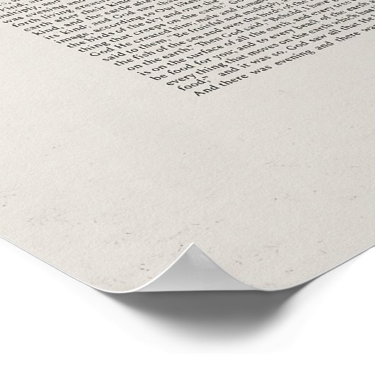 Genesis 1, Bible Verse, Modern Bible, Scripture Wa ポスター (角)