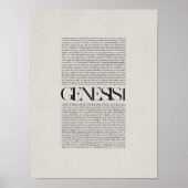 Genesis 1, Bible Verse, Modern Bible, Scripture Wa ポスター (正面)