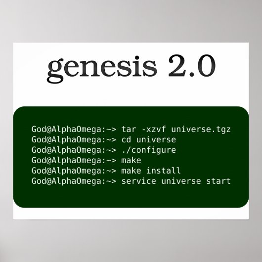 genesis 2.0 ポスター (正面)
