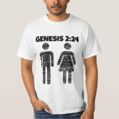 GENESIS 2:24結婚Tシャツ Tシャツ (正面)