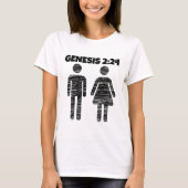 GENESIS 2:24結婚Tシャツ Tシャツ (正面)