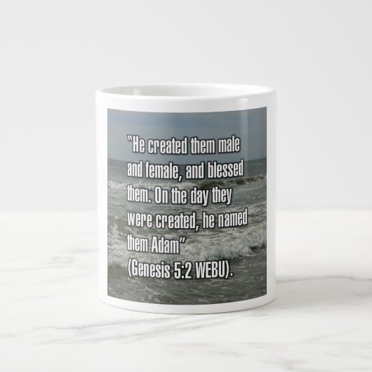 Genesis 5:2 WEBU Mug ジャンボコーヒーマグカップ (正面)
