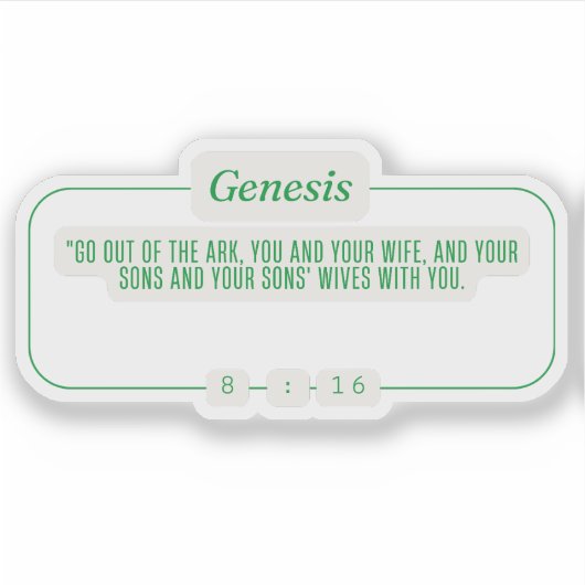 Genesis 8:16 シール (正面)