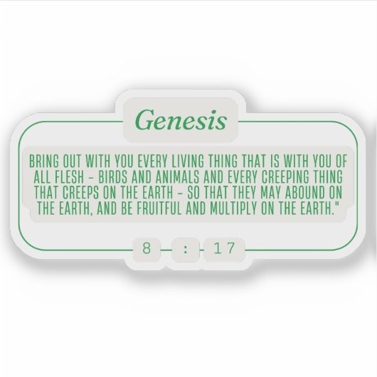 Genesis 8:17 シール (正面)