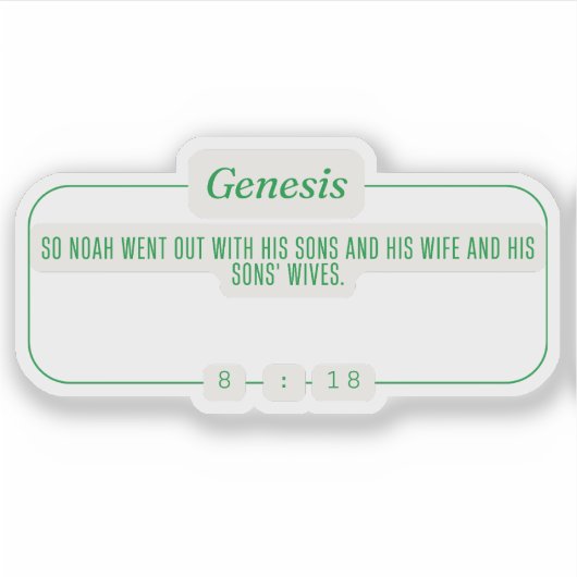 Genesis 8:18 シール (正面)