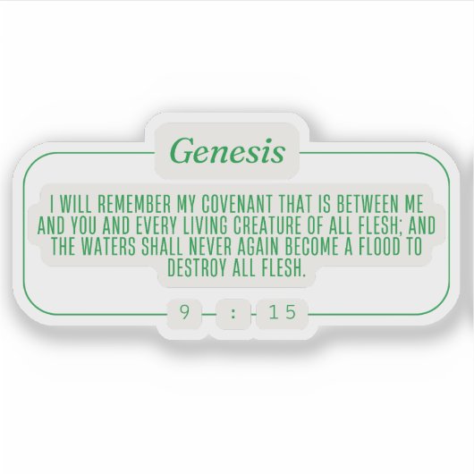 Genesis 9:15 シール (正面)