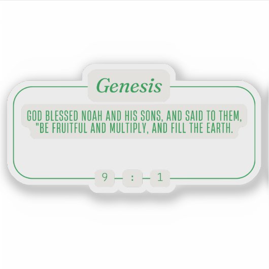 Genesis 9:1 シール (正面)