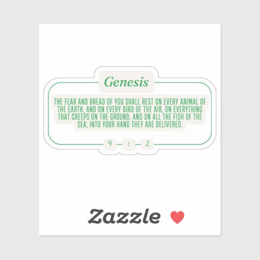 Genesis 9:2 シール (シート)