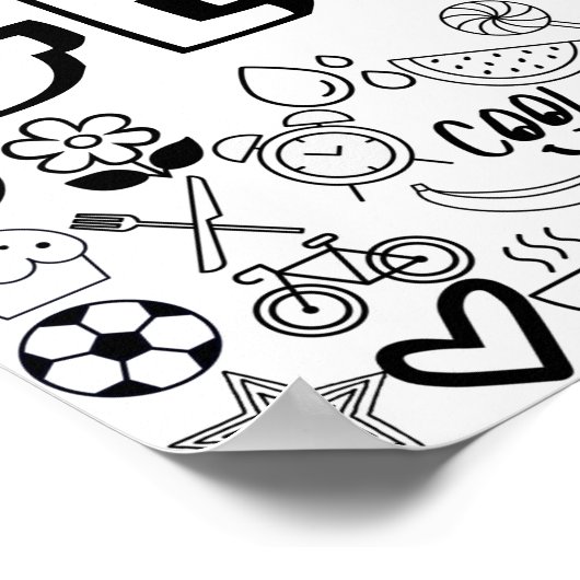 'GENESIS' Colour-it-Yourself Outline Design ポスター (角)