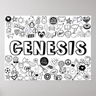 'GENESIS' Colour-it-Yourself Outline Design ポスター