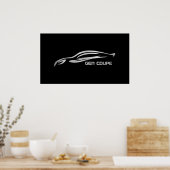 Genesis Coupe Silver Silhouette Logo ポスター (キッチン)