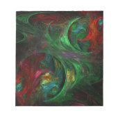 Genesis Green抽象芸術アートメモ帳 ノートパッド (正面)