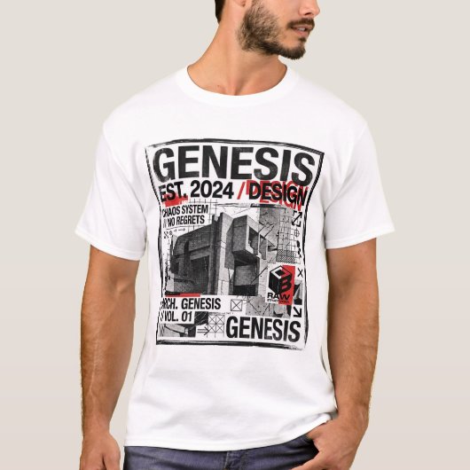 Genesis Industrial Brutalist Architecture Tシャツ (正面)