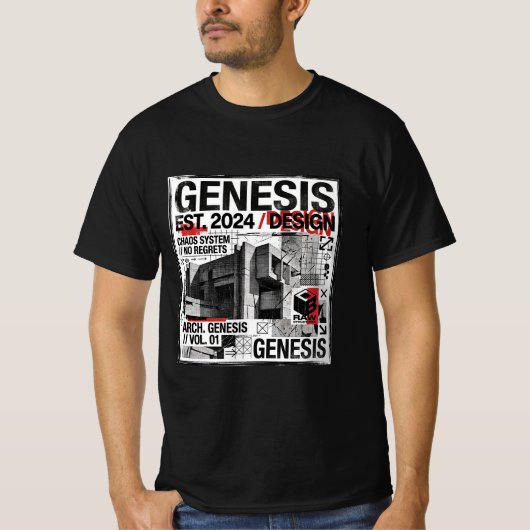 Genesis Industrial Brutalist Architecture Tシャツ (正面)