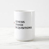 Genesis Tamed Acquisitions企業のロゴMug コーヒーマグカップ (中央)