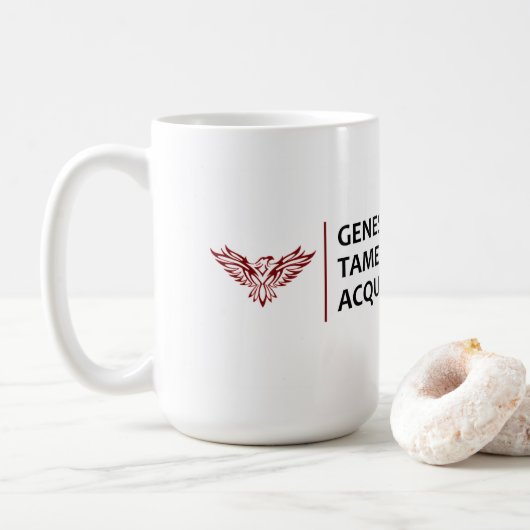 Genesis Tamed Acquisitions企業のロゴMug コーヒーマグカップ (ドーナツ)