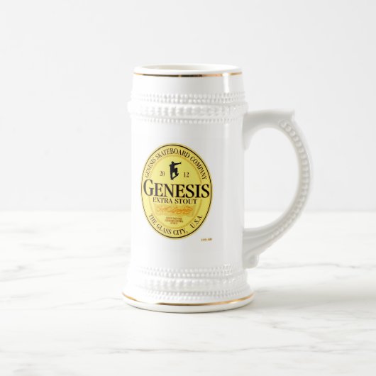 GeneStoutの限定版ステイン ビールジョッキ (右)