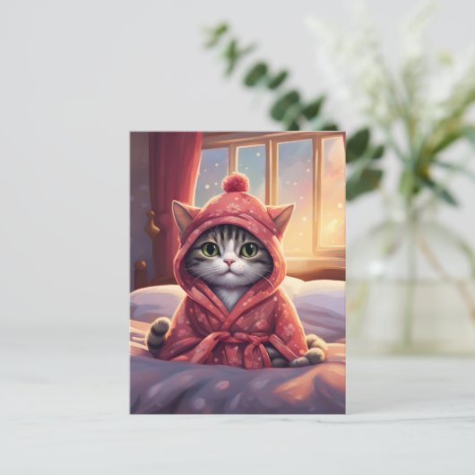 Genesungsgrüße einer kleinen Katze 2 ポストカード (スタンド正面)