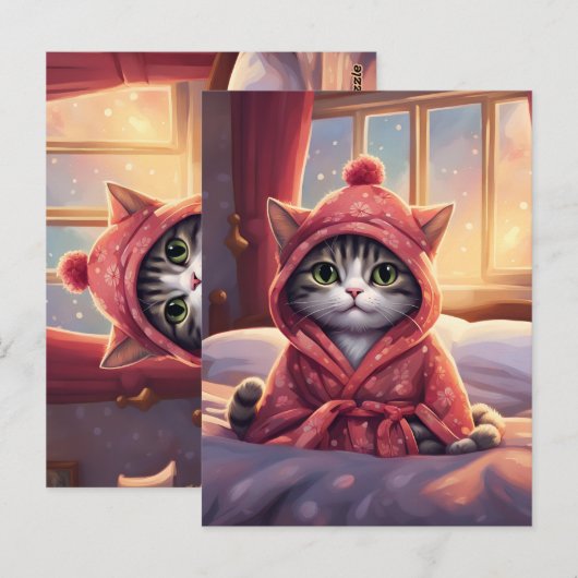 Genesungsgrüße einer kleinen Katze 2 ポストカード (正面/裏面)