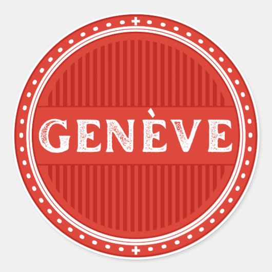 Geneva City Pride Emblem – Swiss Identity ラウンドシール (正面)