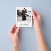 Genevieve白黒写真モダン結婚式の招待 チラシ (手)