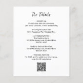 Genevieve白黒写真モダン結婚式の招待 チラシ (裏面)
