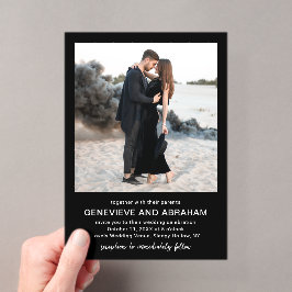 Genevieve Black モダン Photo結婚's アクリル招待状
