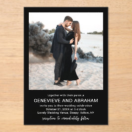 Genevieve Black モダン Photo結婚's アクリル招待状