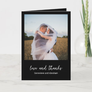Genevieve Black モダン Photo結婚's サンキューカード