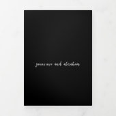 Genevieve Black モダン Photo結婚's 三つ折り招待状 (カバー)