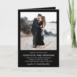 Genevieve Black モダン Photo結婚's 招待状