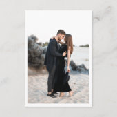 Genevieve Black and White モダン Photo結婚's エンクロージャーカード (裏面)