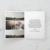 Genevieve Black and White モダン Photo結婚's サンキューカード (内部)