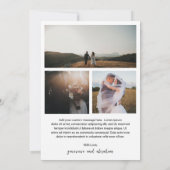 Genevieve Black and White モダン Photo結婚's サンキューカード (裏面)