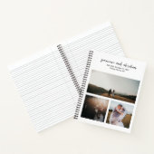 Genevieve Black and White モダン Photo結婚's ノートブック (内部)