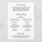 Genevieve Black and White モダン Photo結婚's プログラム (裏面)