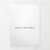 Genevieve Black and White モダン Photo結婚's 三つ折り招待状 (カバー)