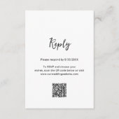 Genevieve Black and White モダン Photo結婚's 出欠カード (正面)