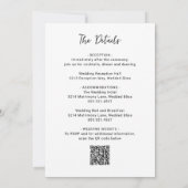 Genevieve Black and White モダン Photo結婚's 招待状 (裏面)