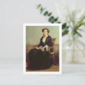 Genevieve Celineのポートレート, 1850 (キャンバス上の油) ポストカード (スタンド正面)
